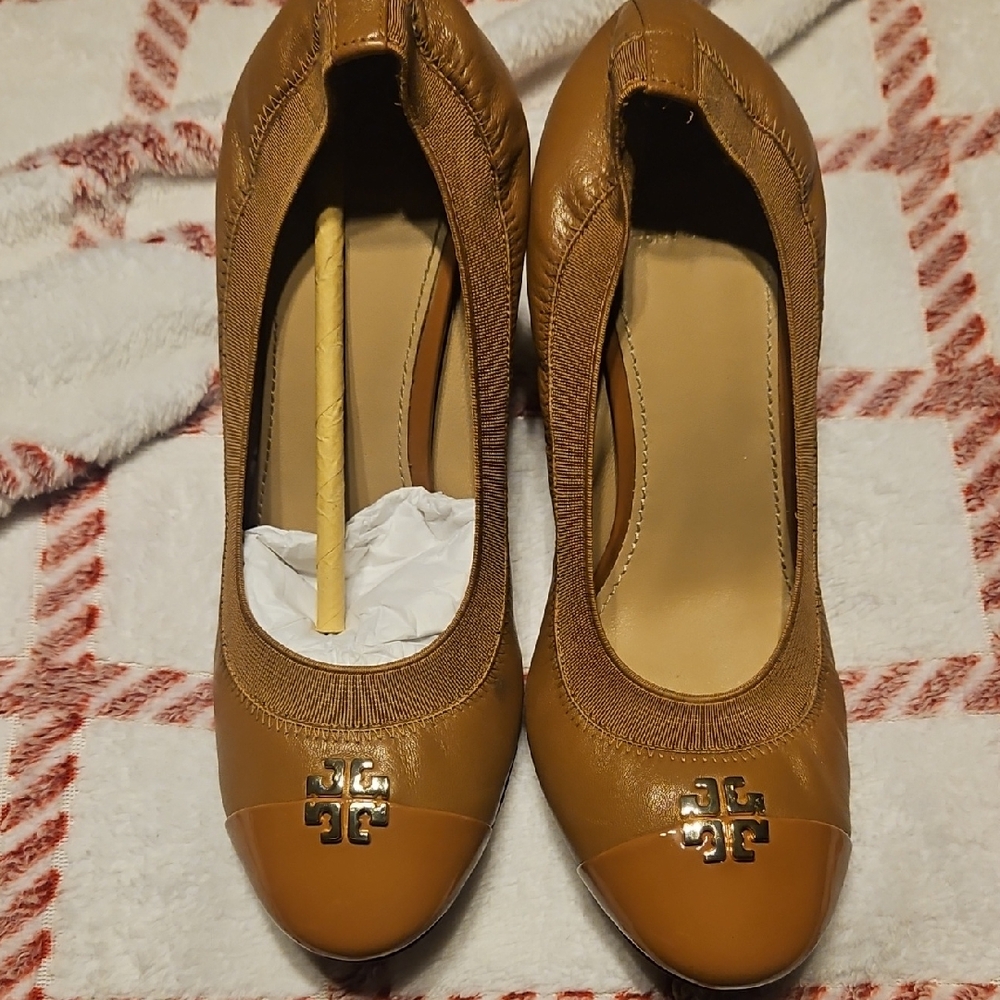 Tory Burch Tan Leather Heels